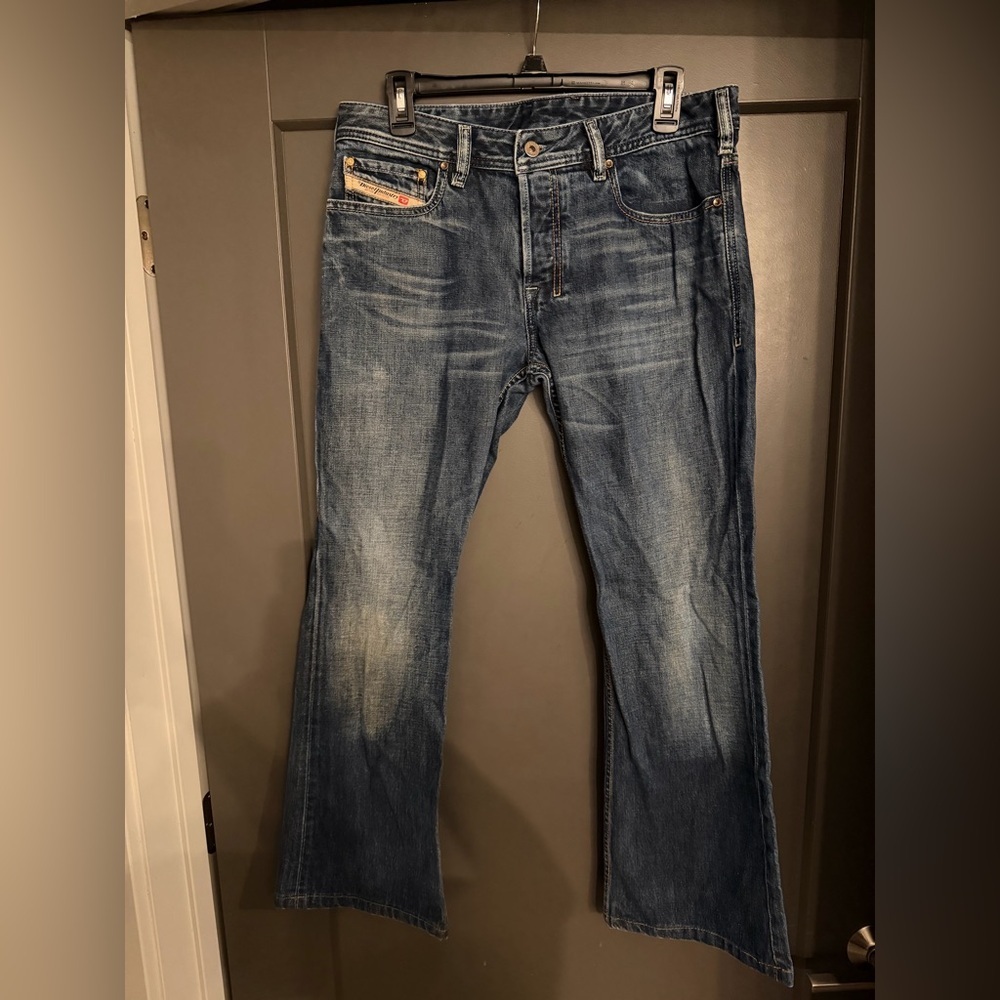 Diesel Men's Faded Blue Bootcut Jeans 100% Cotton size 30